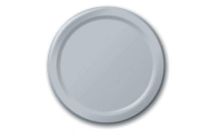 Creative Converting 47106B Touch of Color 9 Paper Plates, Shimmering  Silver - 240 / Case