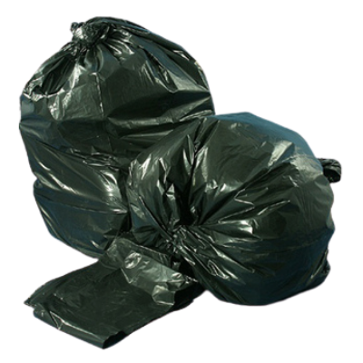 55 Gal. Black Trash Bags on Rolls 1.5 Mil, 38x58