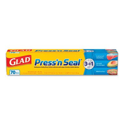Glad 70441 Press'N Seal Food Plastic Wrap, 11-7/8 x 70' 12 / Case