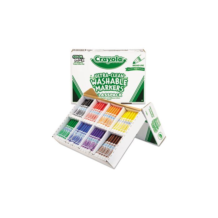 Crayola 588200 Ultra-Clean Washable Markers Classpack, 200 Markers