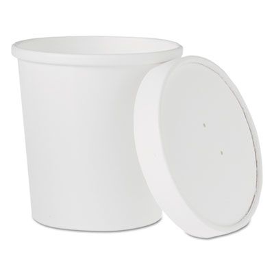 Solo KHB16A 16 oz Flexstyle Paper Food Containers with Vented Lids
