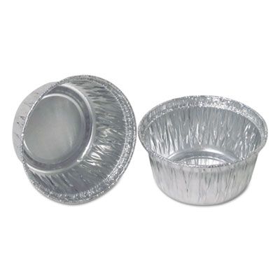 Durable Pkg 140030 4 oz Aluminum Foil Portion Cups, Silver - 1000