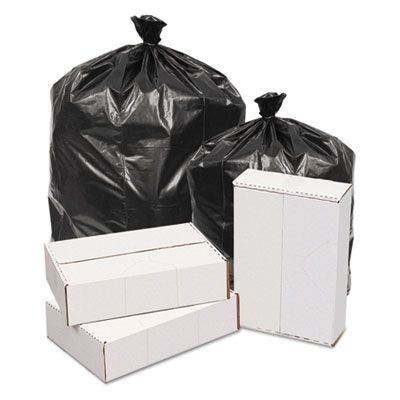GEN 385820 60 Gallon Black Trash Bags, 1.6 Mil, 38 x 38 x 58