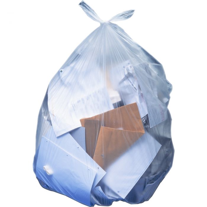 Heritage H6644TCR01 32 Gallon Trash Can Liners / Garbage Bags, 0.9 Mil, 33  x 44, Translucent - 100 / Case