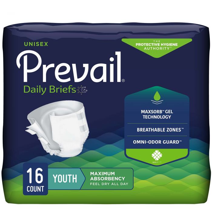 2 PKG/44ct Prevail Diapers - Youth / Small 20-34 - PV-511 NEW 90891500000