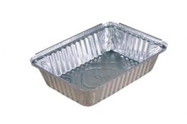Pactiv Y78830 2.25 lb Aluminum Foil Pans, Oblong, 7-15/16