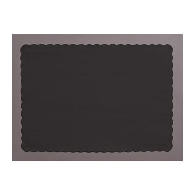 Creative Converting 863260B Touch of Color Paper Placemats, 14.5" x 10", Black Velvet - 600 / Case