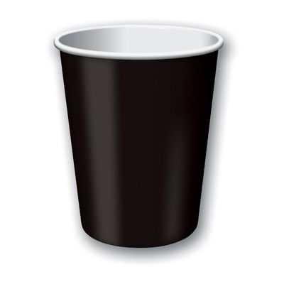 Creative Converting 56134B Touch of Color 9 oz Paper Hot / Cold Cups, Black Velvet - 240 / Case