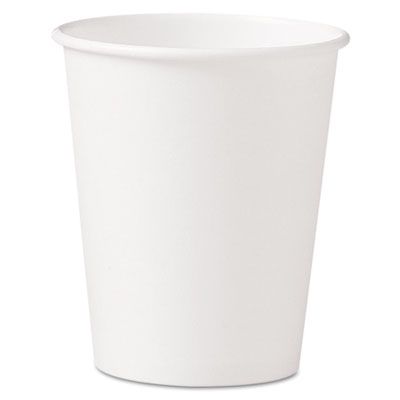 Solo 370W-2050 10 oz Polycoated Paper Hot Paper Cups, White - 1000 / Case