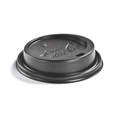 Chinet 89344 Dome Lid for RC Comfort 12 oz, 16 oz, 20 oz Hot Cups, Black - 1200 / Case