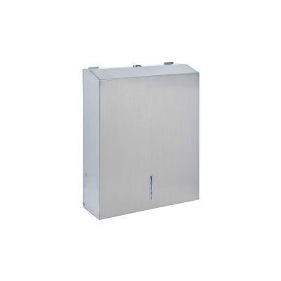 Genuine Joe 02198 Dispenser for Folded Paper Hand Towels, Stainless Steel - 6 / Case
