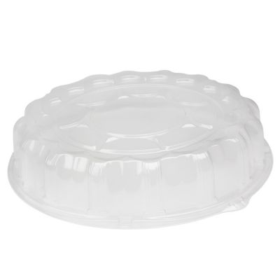Pactiv P9816Y Plastic Dome Lid for Caterware 16" Food Trays, Clear - 50 / Case