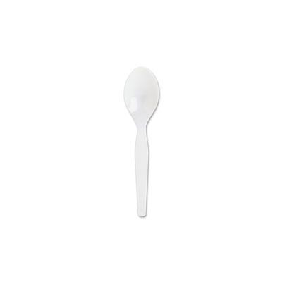 Genuine Joe 10432 Plastic Spoons, Heavyweight Polystyrene, White - 4000 / Case