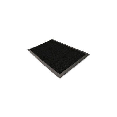 Genuine Joe 02402 Wiper / Scraper Indoor Floor Mat, Berber Carpet / Rubber, 3' x 5', Charcoal Black - 1 / Case