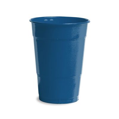 Creative Converting 28113781 Touch of Color 16 oz Plastic Cold Cups, Navy Blue - 240 / Case