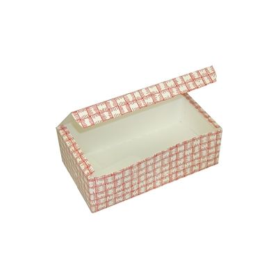 GP FCFW-330 Paper Take Out Box, 9" x 5" x 3", Red Basketweave - 250 / Case