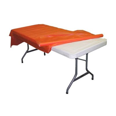 AEP 2TCO300 Embossed Plastic Tablecloth Roll, 40" x 300', Orange - 1 / Case