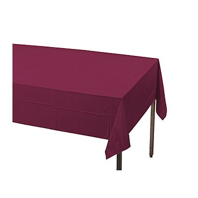 AEP 2TCBU300 Embossed Plastic Tablecloth Roll, 40" x 300', Burgundy - 1 / Case