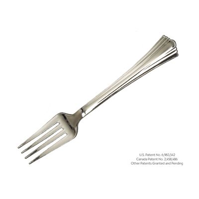 WNA 610155 Reflections Classic Plastic Forks, Silver - 600 / Case