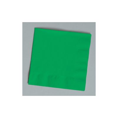 Creative Converting 139184154 Touch of Color 2 Ply Paper Beverage Napkins, Emerald Green - 600 / Case
