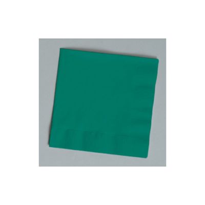 Creative Converting 083124B Touch of Color 2 Ply Paper Beverage Napkins, Hunter Green - 600 / Case
