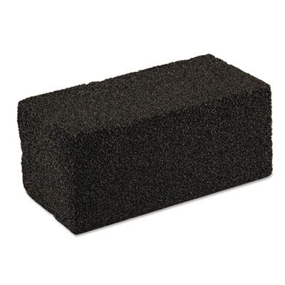 3M 15238 Scotch-Brite Grill Cleaner Brick, 4" x 8" x 3-1/2", Black Charcoal - 12 / Case