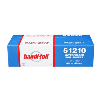 HFA 51210 Handi-foil Aluminum Foil Sheets, 12" x 10.75" - 3000 / Case