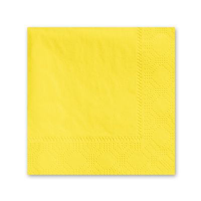 Hoffmaster 180340 Decorator Paper Beverage Napkins, 2 Ply, Sun Yellow - 1000 / Case