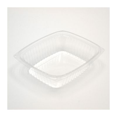 Pactiv YCI86024 Showcase 24 oz Plastic Food Containers and Lids, 7.5" x 6.5" x 2", Clear - 250 / Case