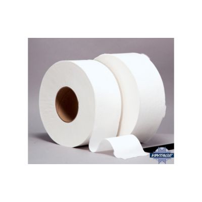 Vintage A2025 Jumbo Roll Jr. Toilet Paper, 2 Ply, 550' - 12 / Case