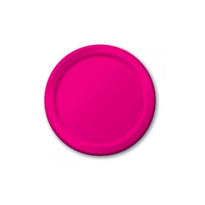 Creative Converting 47177B Touch of Color 9" Paper Plates, Hot Magenta - 240 / Case