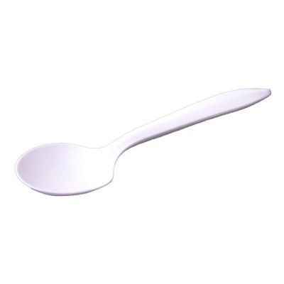 Pactiv NS1000CH O'Smile Plastic Soup Spoons, Polypropylene, White - 1000 / Case