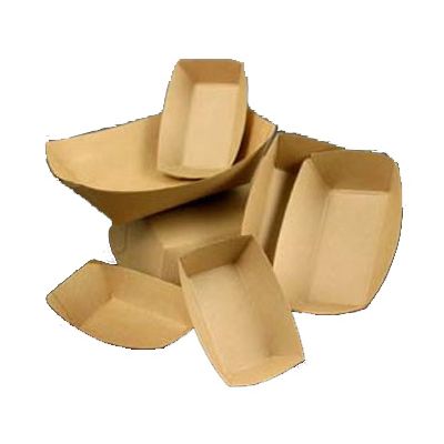 SQP 7150 1/2 lb Paper Food Trays, #50, 5.375" x 3.75" x 1.125", Kraft - 1000 / Case