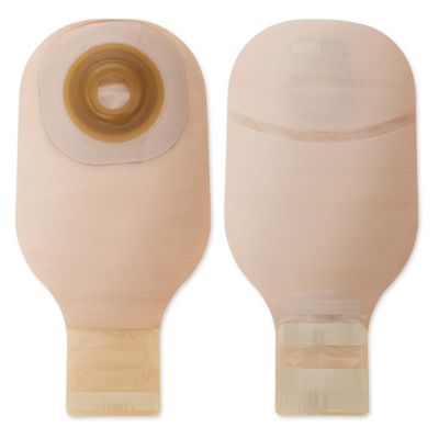 Hollister 8664 Premier Flextend Filtered Ostomy Pouch, One-Piece Drainable, 12 Inch Length, 1¼ Inch Stoma, Beige - 5 / Case