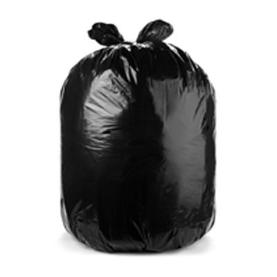 Aluf Plastics VCX-3339 33 Gallon Garbage Bags / Trash Can Liners, 33" x 39", 1.25 Mil EQ Coex, Black - 100 / Case