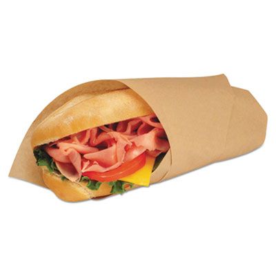 Bagcraft 300899 Ecocraft Food Wrap / Liner Sheets, Grease-Resistant Paper, 14" x 14" - 4000 / Case