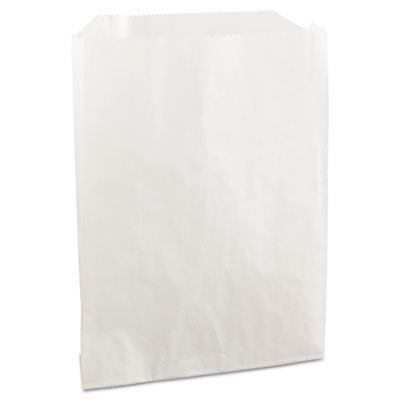 Bagcraft 450019 PB19 Grease-Resistant Sandwich / Pastry Bags, 6" x 3/4" x 7-1/4", White - 2000 / Case