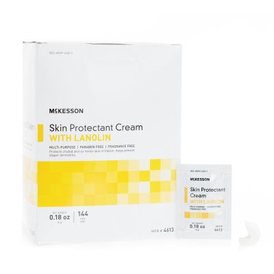 McKesson 4613 Skin Protectant Cream with Lanolin, Unscented, 5 Gram Individual Packet - 288 / Case