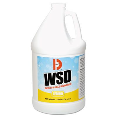 Big D 1618 Water-Soluble Deodorant, Lemon Scent, 1 Gallon Bottle, 4 / Case