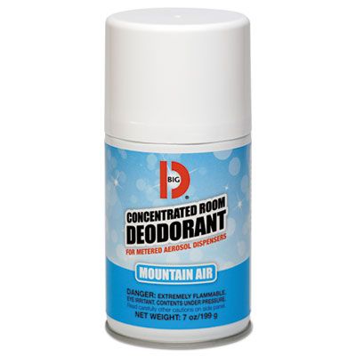 Big D 463 Metered Concentrated Room Deodorant, Mountain Air Scent, 7 oz Aerosol Can, 12 / Case