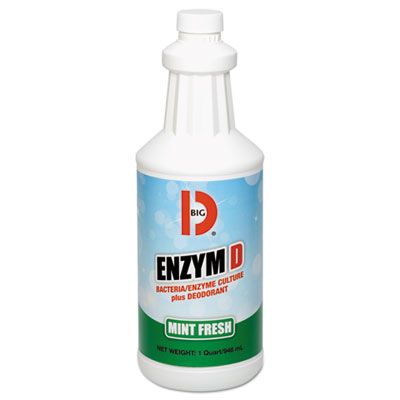 Big D 504 Enzym D Digester Deodorant, Mint Scent, 1 Quart Bottle, 12 / Case