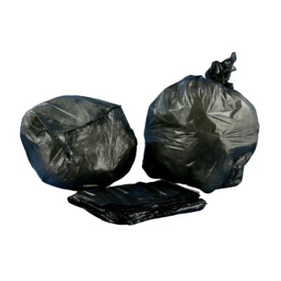 Aluf Plastics RP6-4661XH 45 Gallon Garbage Bags / Trash Can Liners, 23" x 17" x 46", Black - 100 / Case