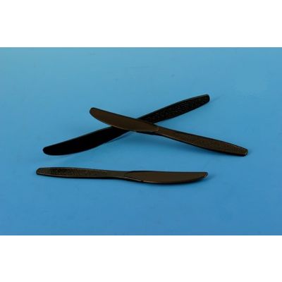 Black Plastic Knives, Extra Heavyweight Polystyrene - 1000 / Case (512WH)