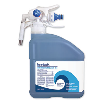 Boardwalk 4815 PDC Neutral Disinfectant, Floral Scent, 3 Liter Bottle - 2 / Case