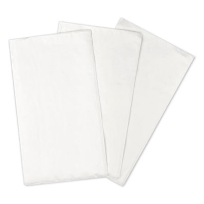 Boardwalk 8321W Paper Dinner Napkins, 1/8 Fold, 2 Ply, 15" x 17", White - 3000 / Case