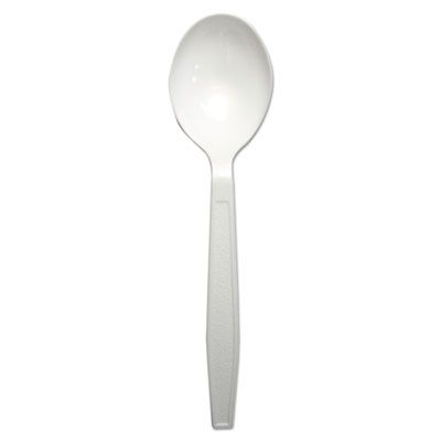 Boardwalk SOUPHWPPWH Plastic Soup Spoons, Heavyweight Polypropylene, White - 1000 / Case