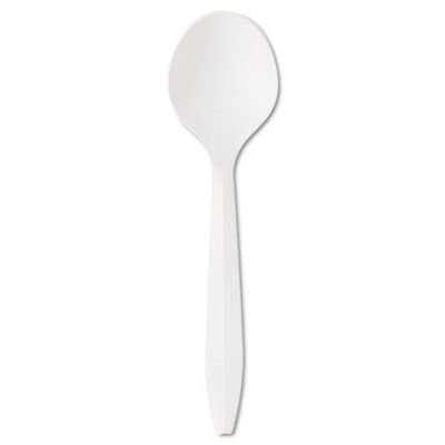 Boardwalk SOUPSPOON Plastic Soup Spoons, Mediumweight Polystyrene, White - 1000 / Case