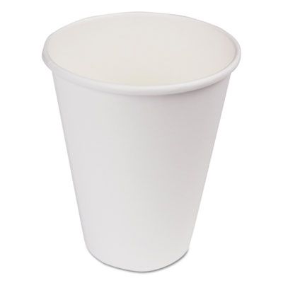Boardwalk WHT12HCUP 12 oz Paper Hot Cups, White - 1000 / Case