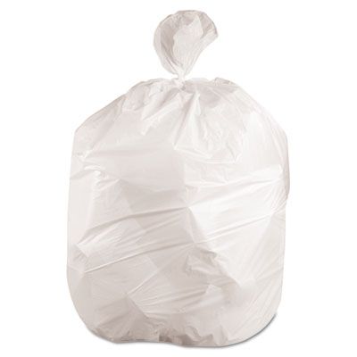 Boardwalk 2423EXH 10 Gallon Trash Can Liners / Garbage Bags, 24" x 23", 0.4 Mil, White - 500 / Case
