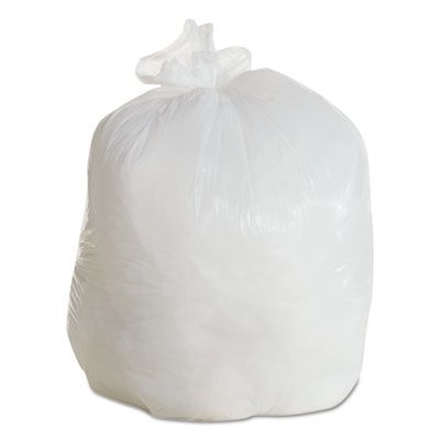 Boardwalk 3036EXH 30 Gallon Trash Can Liners / Garbage Bags, 0.60 Mil, 30" x 36", White - 200 / Case